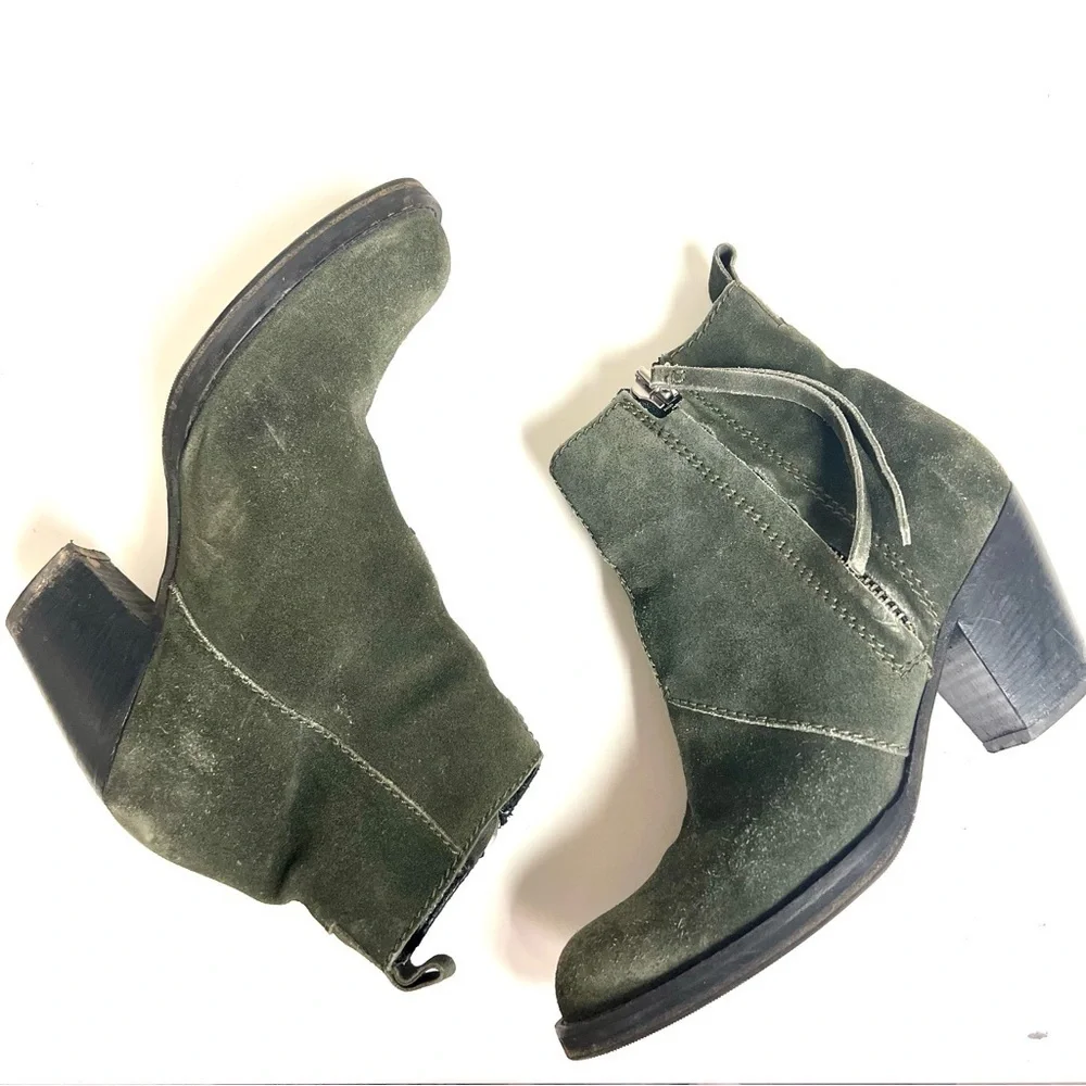 Acne Studios Pistol Suede Ecru Boot 37 Leather Women 7M Fringe Ankle Booties - Picture 4 of 9